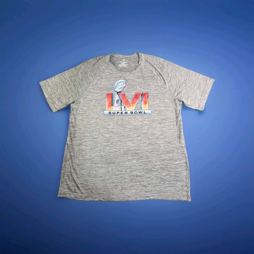 Fanatics Super Bowl LVI Men's Size XL T-Shirt Gray Los Angeles NFL C39-47